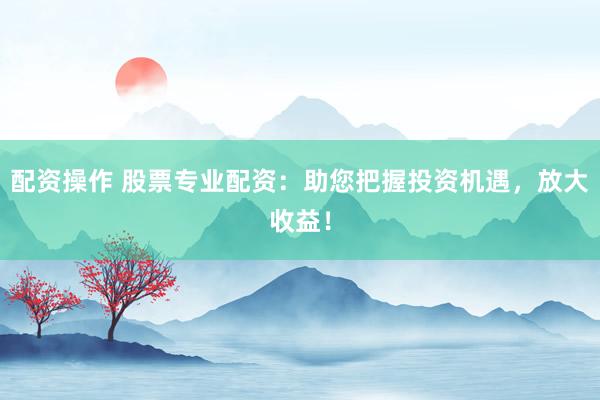 配资操作 股票专业配资：助您把握投资机遇，放大收益！