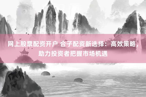 网上股票配资开户 合子配资新选择：高效策略，助力投资者把握市场机遇
