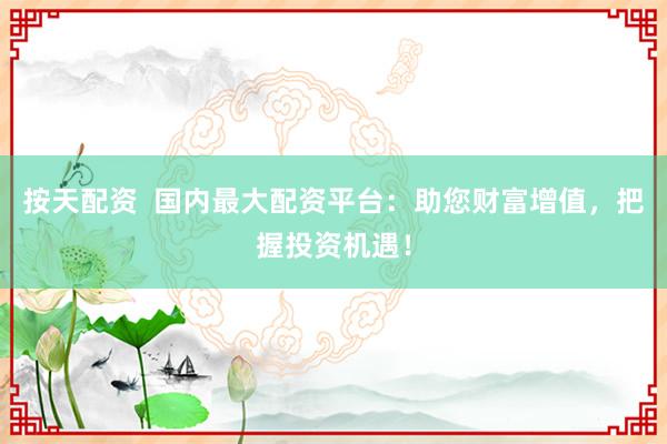 按天配资  国内最大配资平台：助您财富增值，把握投资机遇！