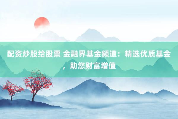 配资炒股给股票 金融界基金频道：精选优质基金，助您财富增值