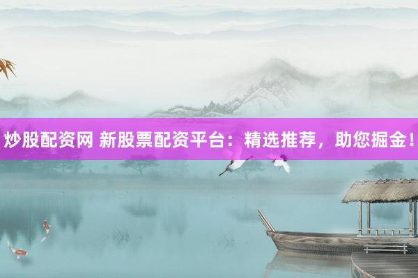 炒股配资网 新股票配资平台:精选推荐,助您掘金!